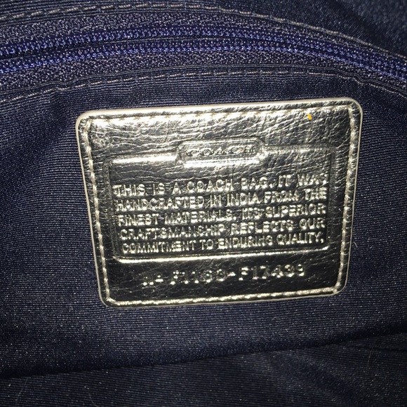 Like New Coach Navy and Silver Purse 👛💙 - Picture 3 of 4